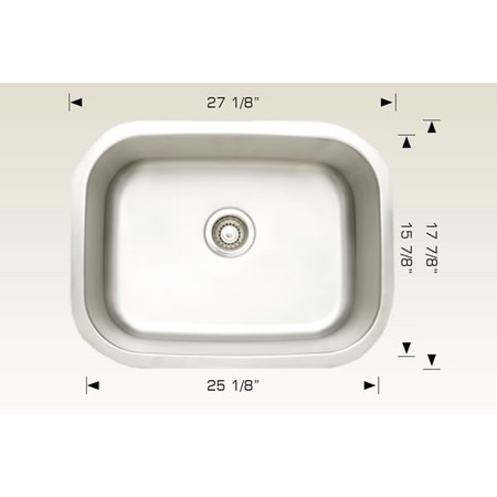 AMERICAN IMAGINATIONS Kitchen Sink, Deck Mount Mount, Stainless Steel Finish AI-27628
